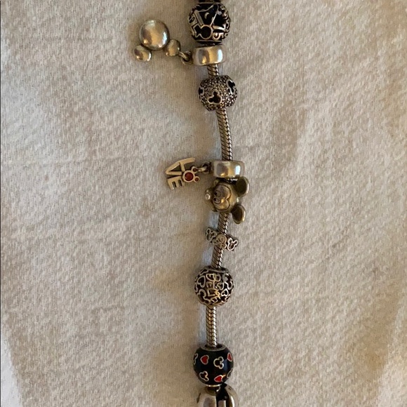 Pandora bracelet with retired Disney charms - Picture 1 of 6